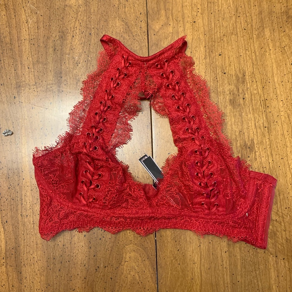 Gorgeous red lace bralette from Victoria’s Secret